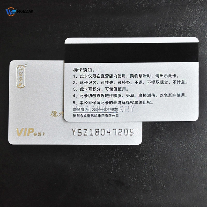 Custom Printing PETG Plastic Magnetic Stripe Loyalty/Membership/VIP PVC Card with Embossed Serial Number