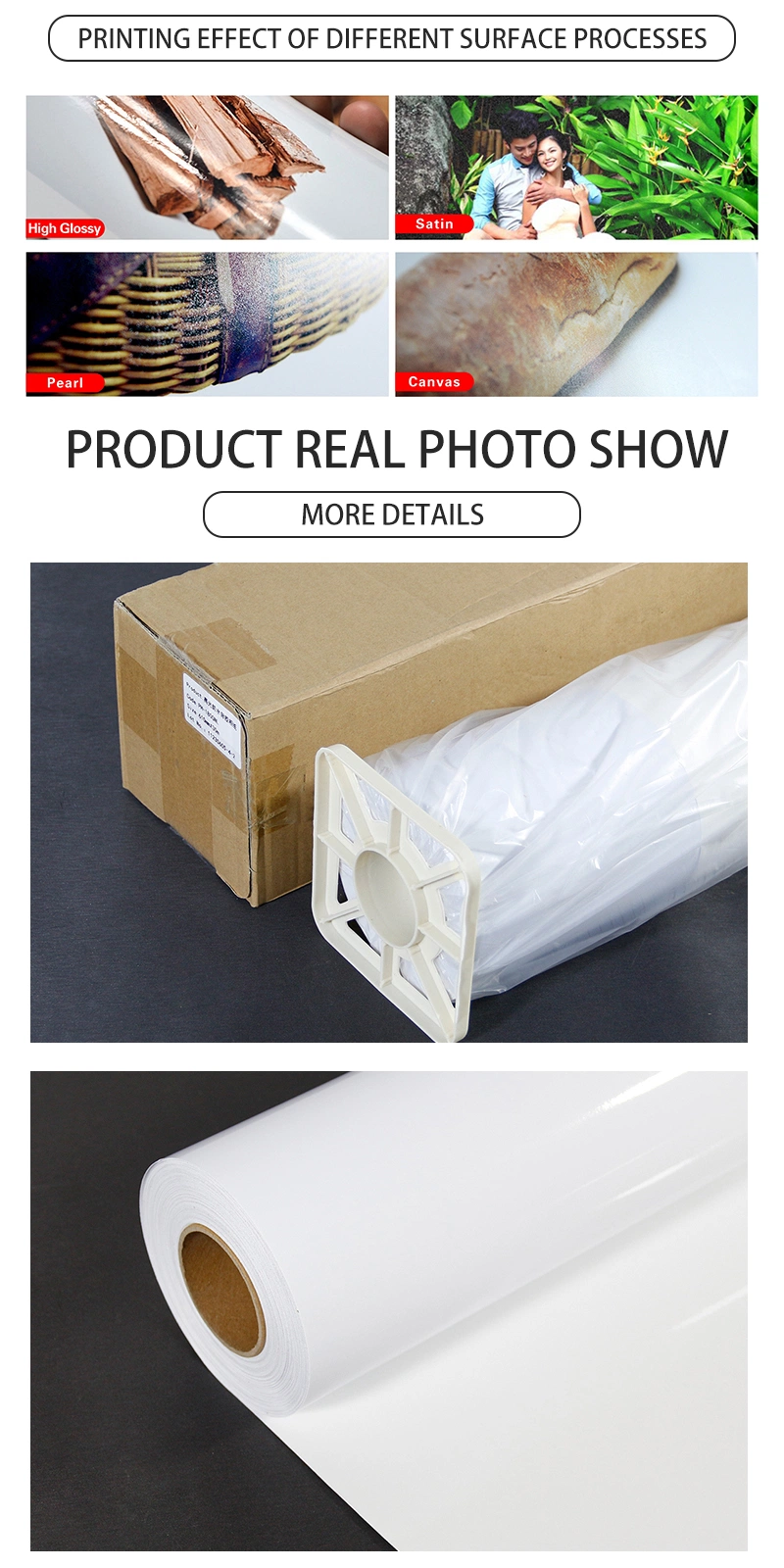 Glossy Surface Self-Adhesive Water-Based RC Photo Paper for Digital Printing