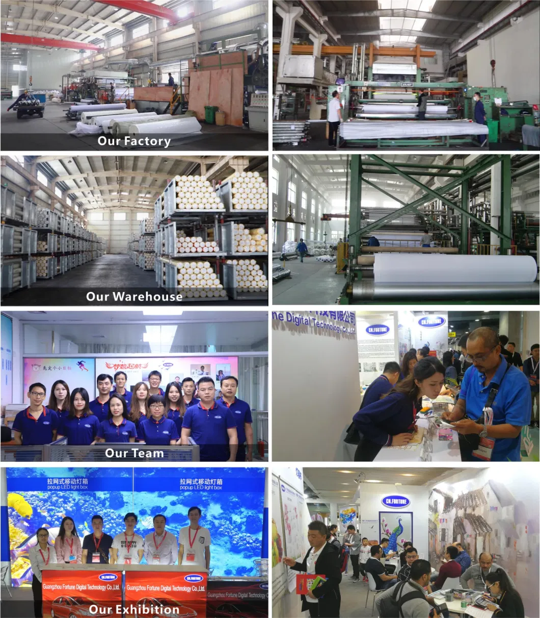Factory Wholesale PVC-Free Water-Resistance Front Printing Backlit Pet Film for Advertising Lightbox